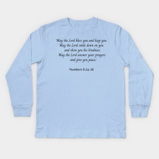 Scripture Verse Numbers 6:24-26 Kids Long Sleeve T-Shirt